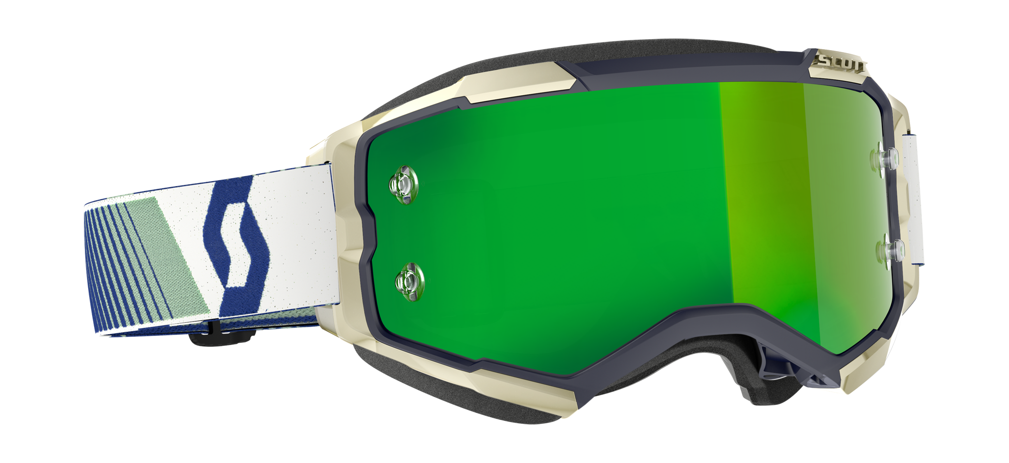 Scott Crossbril Fury - Blauw / Groen - Spiegel Groen Lens