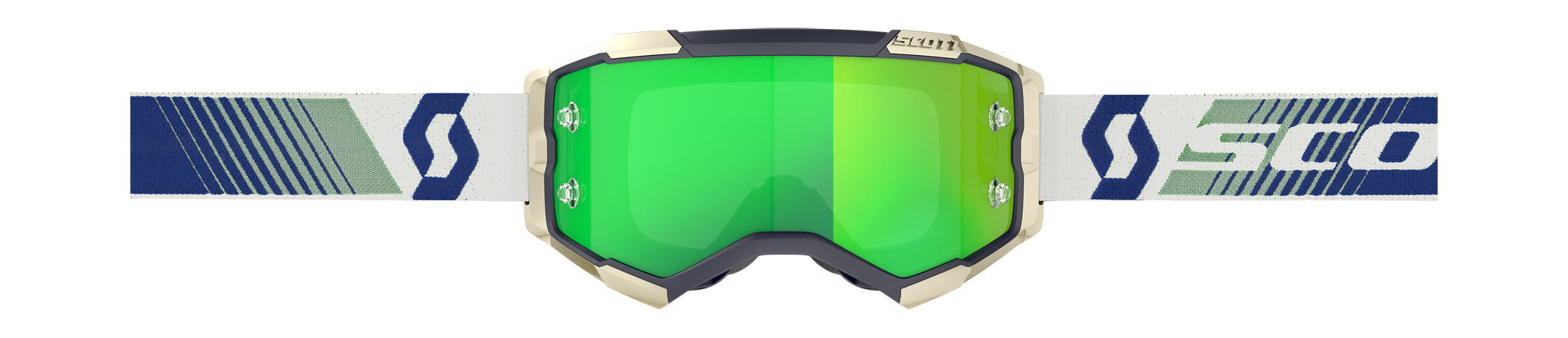 Scott Crossbril Fury - Blauw / Groen - Spiegel Groen Lens