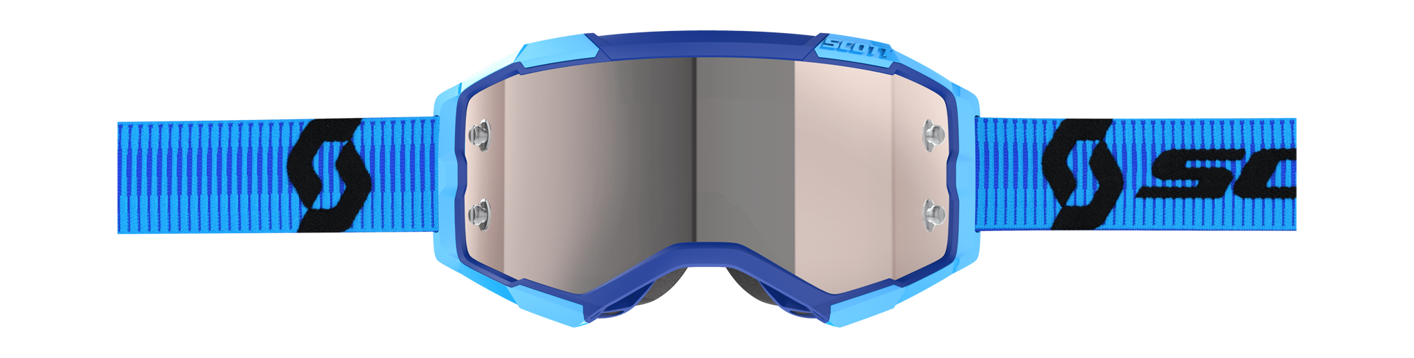 Scott Crossbril Fury - Blauw / Zwart - Spiegel Zilver Lens