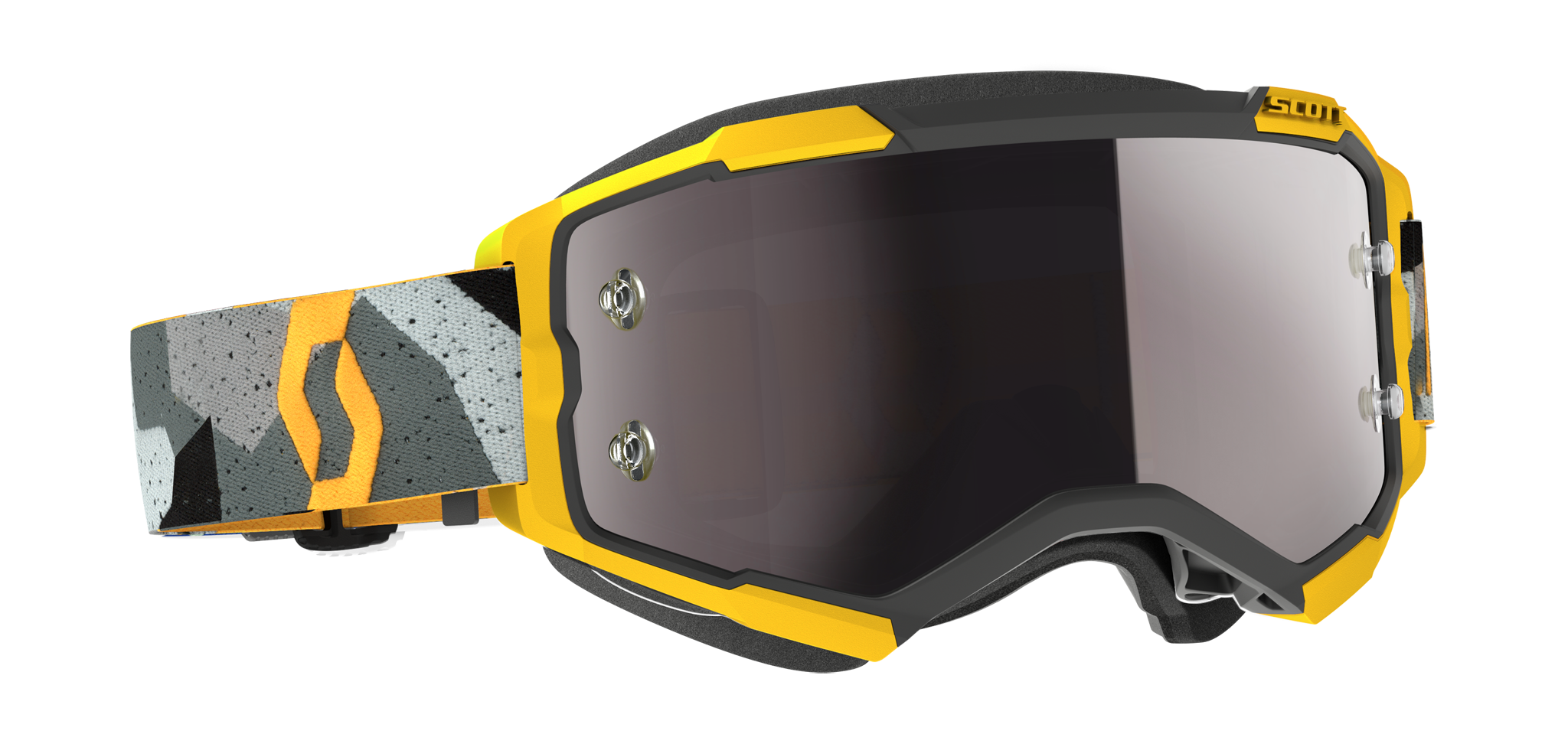 Scott Crossbril Fury - Camo Groen / Geel - Spiegel Zilver Lens