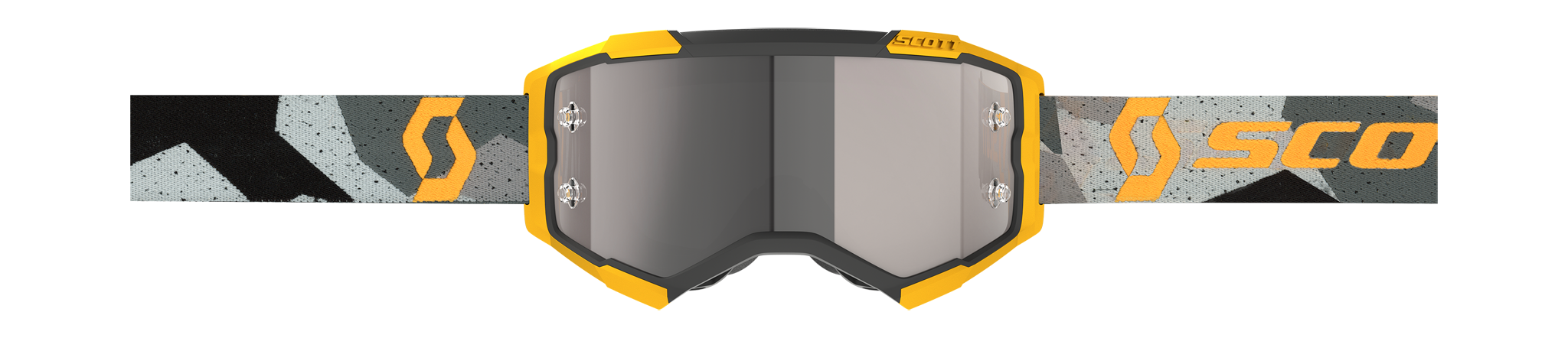 Scott Crossbril Fury - Camo Groen / Geel - Spiegel Zilver Lens