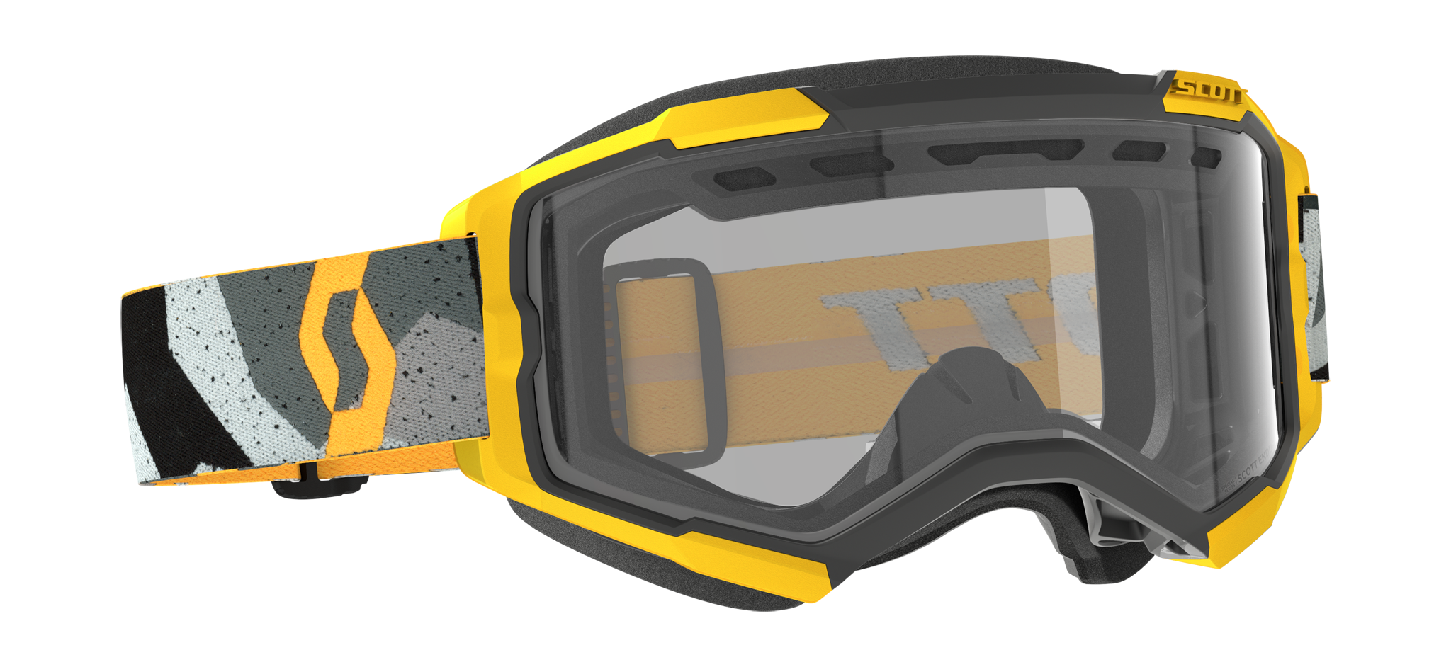 Scott Crossbril Fury Enduro - Camo Groen / Geel - Clear Lens