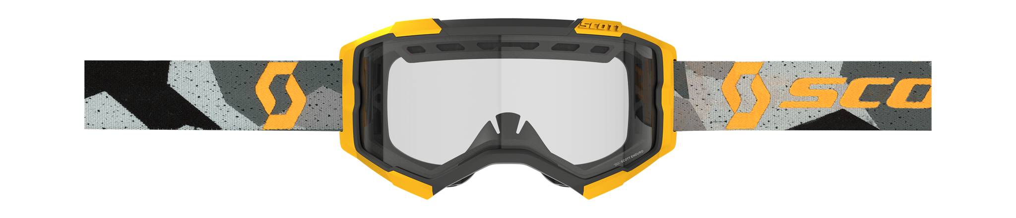 Scott Crossbril Fury Enduro - Camo Groen / Geel - Clear Lens