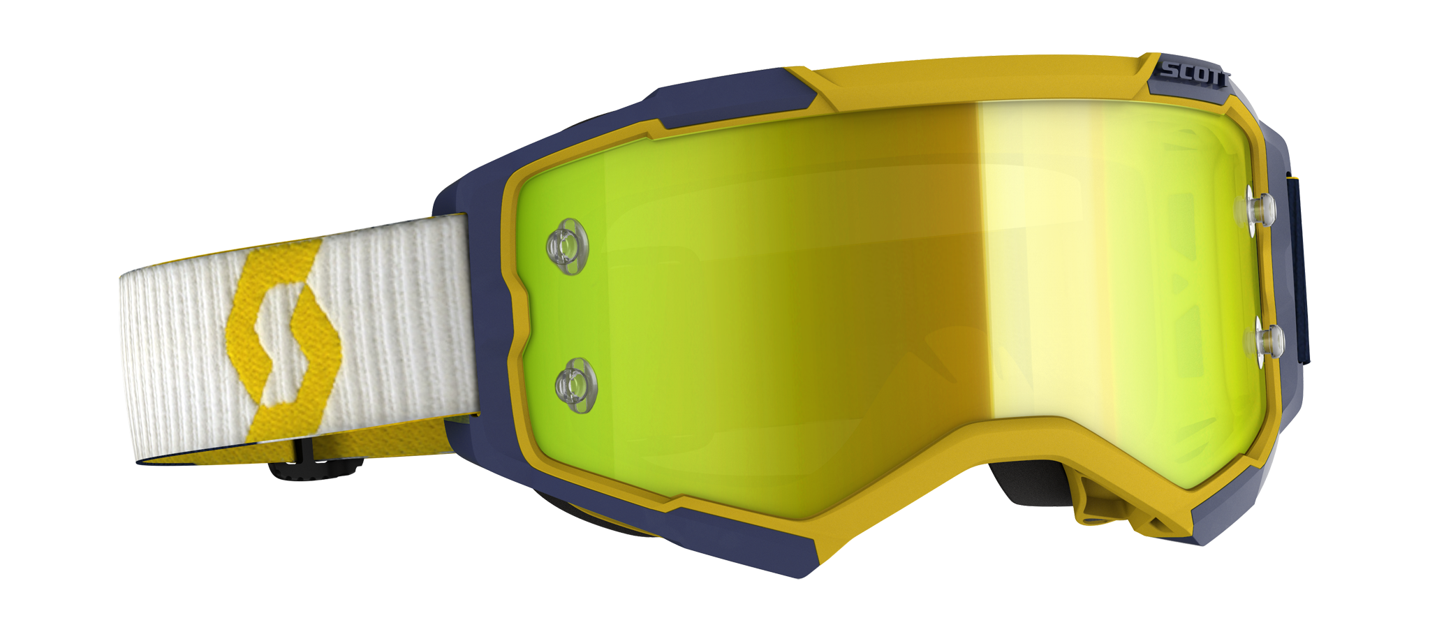 Scott Crossbril Fury - Geel / Blauw - Spiegel Geel Lens