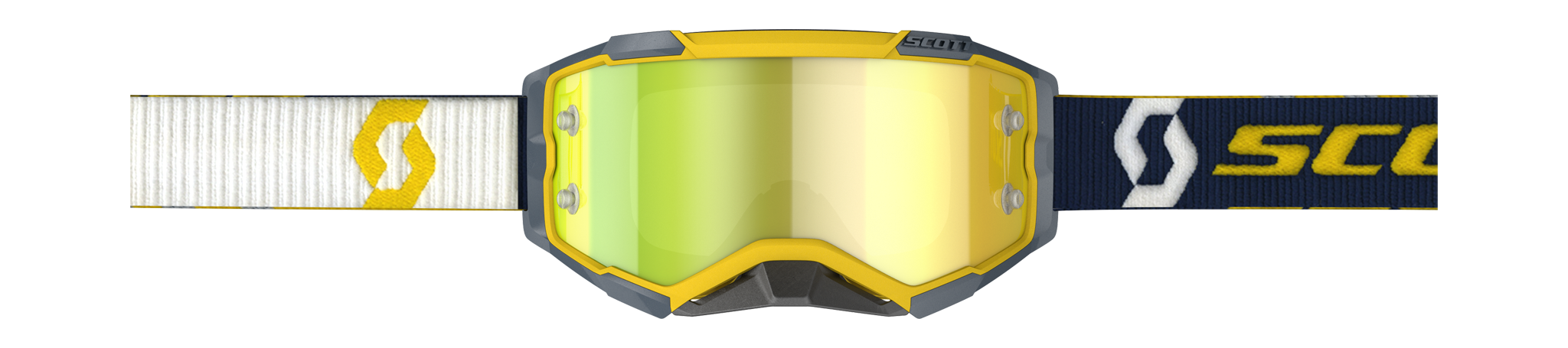 Scott Crossbril Fury - Geel / Blauw - Spiegel Geel Lens