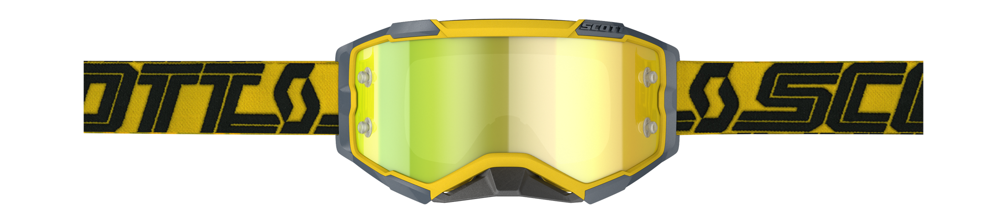 Scott Crossbril Fury - Geel / Zwart - Spiegel Geel Lens