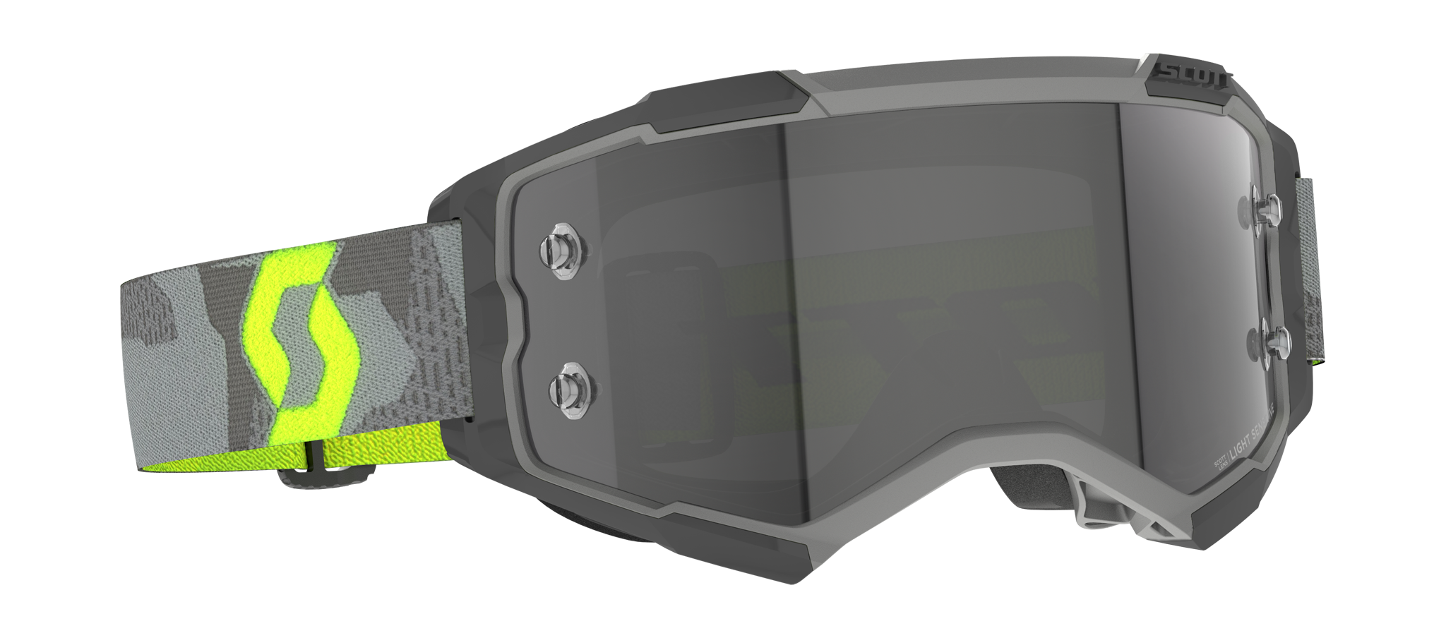 Scott Crossbril Fury - Grijs / Neon Geel - Light Sensitive Grijs Lens