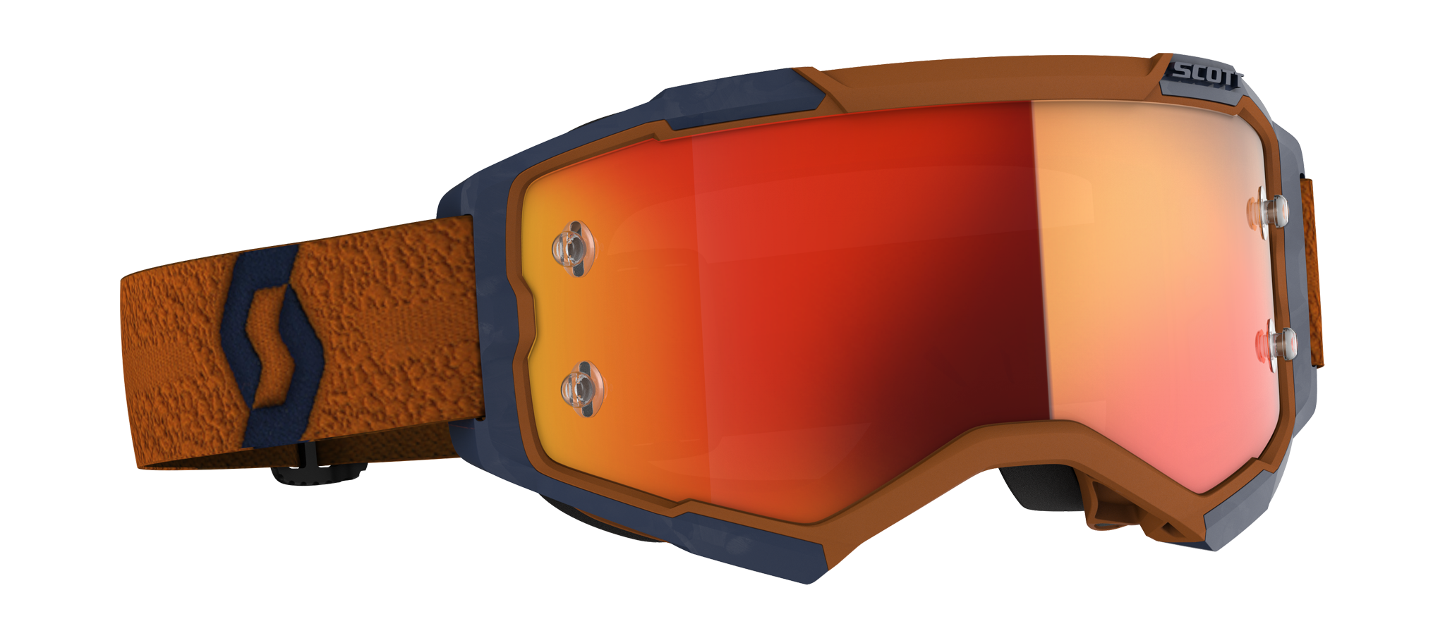 Scott Crossbril Fury - Grijs / Oranje - Spiegel Oranje Lens