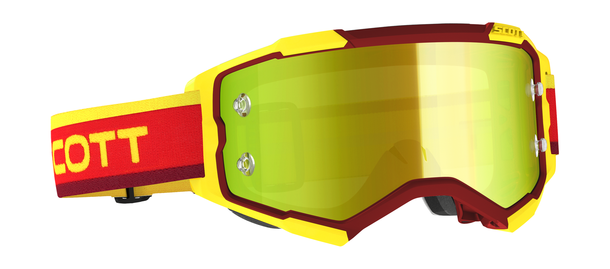 Scott Crossbril Fury - Rood / Geel - Spiegel Geel Lens