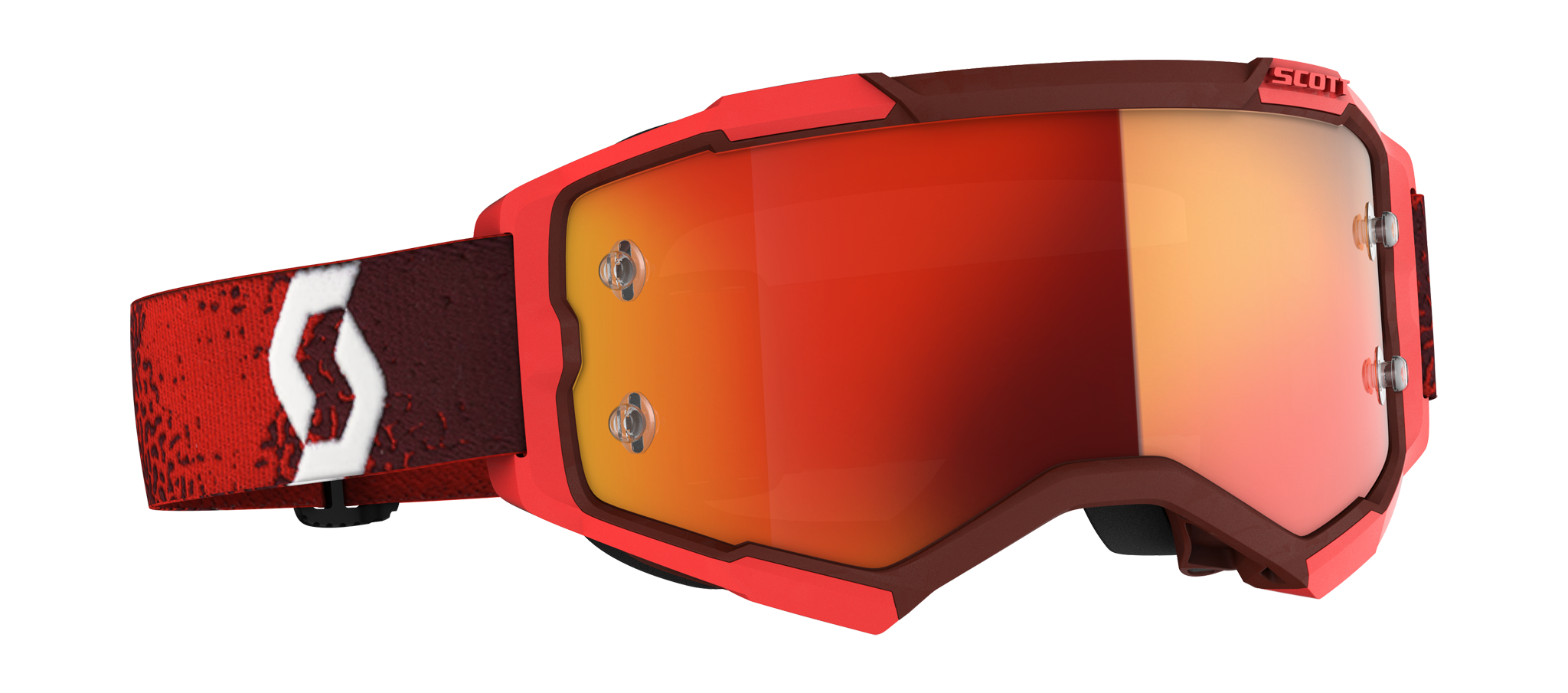 Scott Crossbril Fury - Rood - Spiegel Oranje Lens