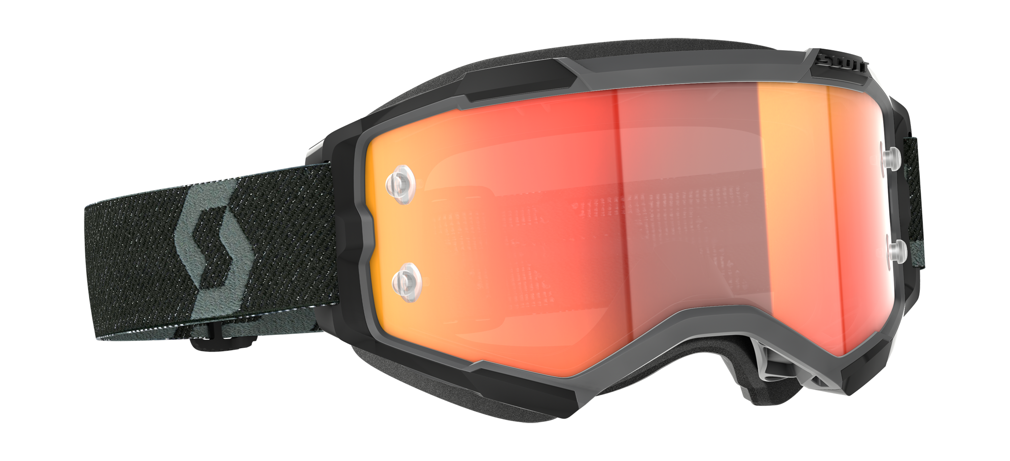 Scott Crossbril Fury - Zwart / Oranje - Spiegel Oranje Lens