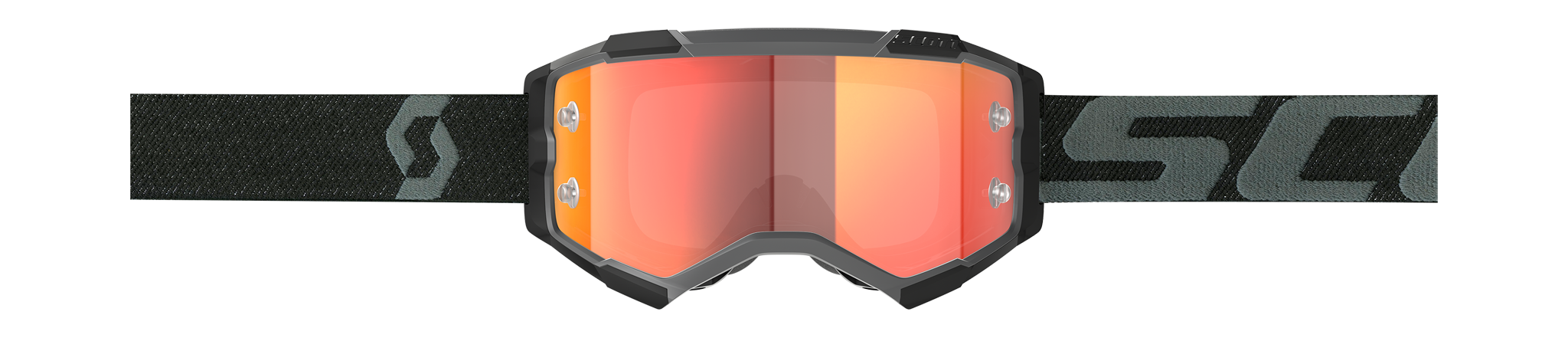 Scott Crossbril Fury - Zwart / Oranje - Spiegel Oranje Lens