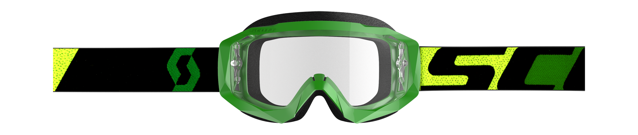 Scott Crossbril Hustle X MX - Groen / Zwart - Clear Lens