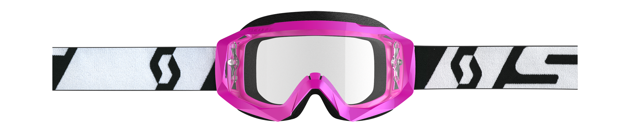 Scott Crossbril Hustle X MX - Roze / Zwart - Clear Lens