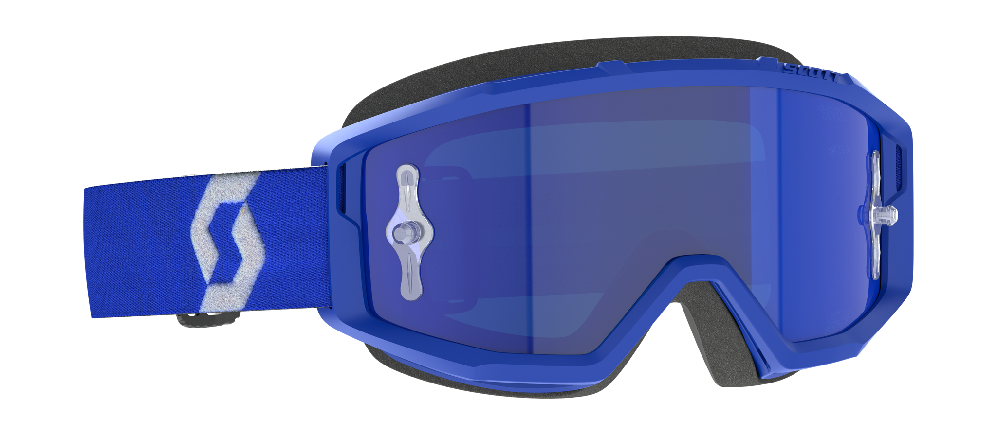 Scott Crossbril Primal - Blauw / Wit - Spiegel Electric Blauw Lens