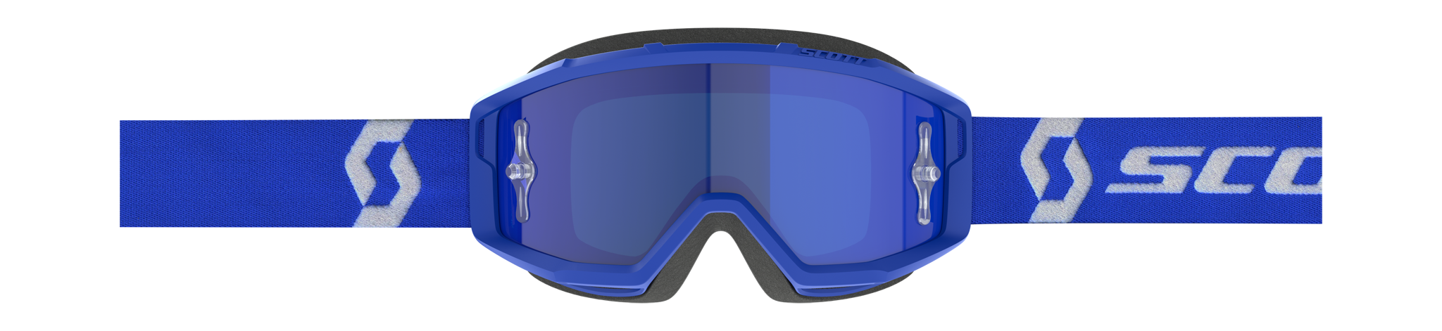 Scott Crossbril Primal - Blauw / Wit - Spiegel Electric Blauw Lens