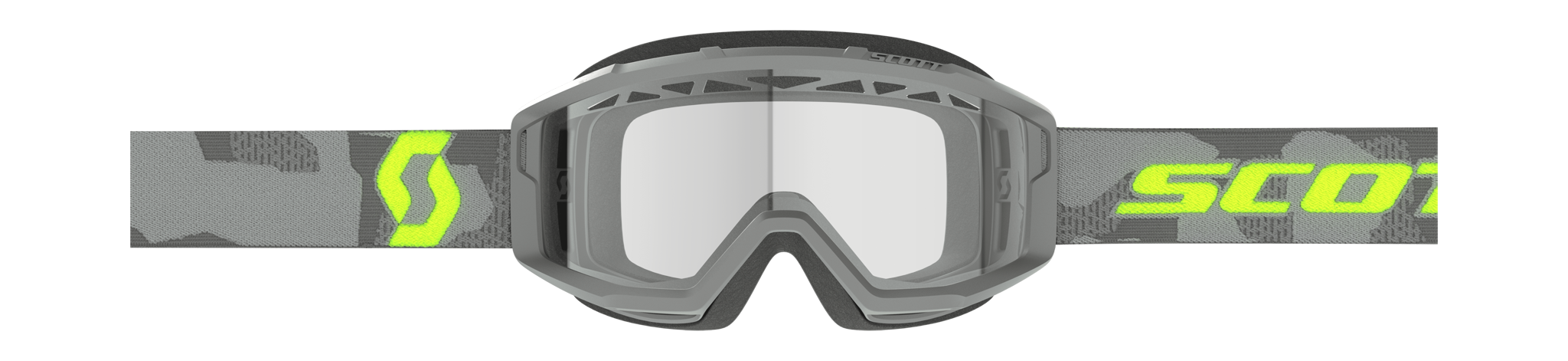 Scott Crossbril Primal Enduro - Grijs / Neon Geel - Clear Lens