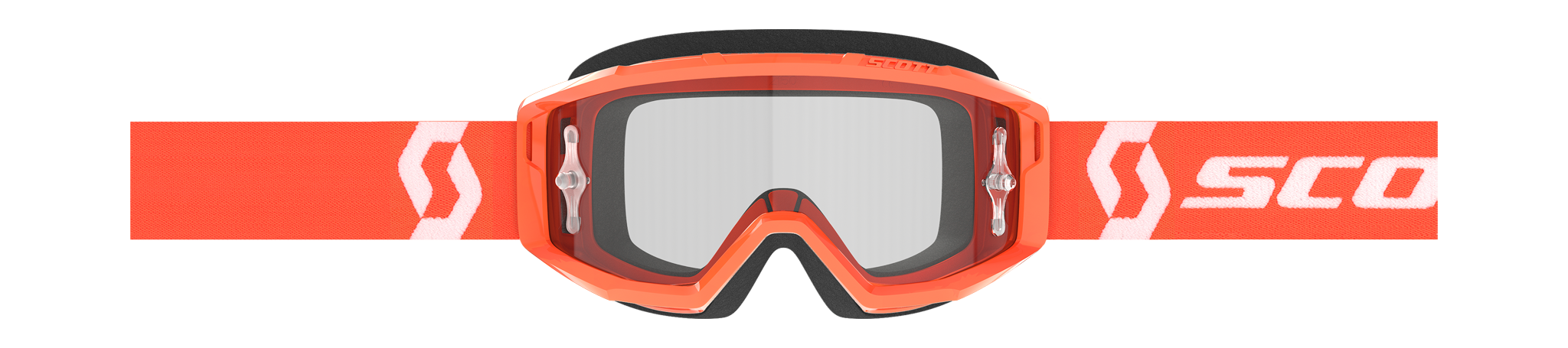 Scott Crossbril Primal - Oranje / Wit - Clear Lens