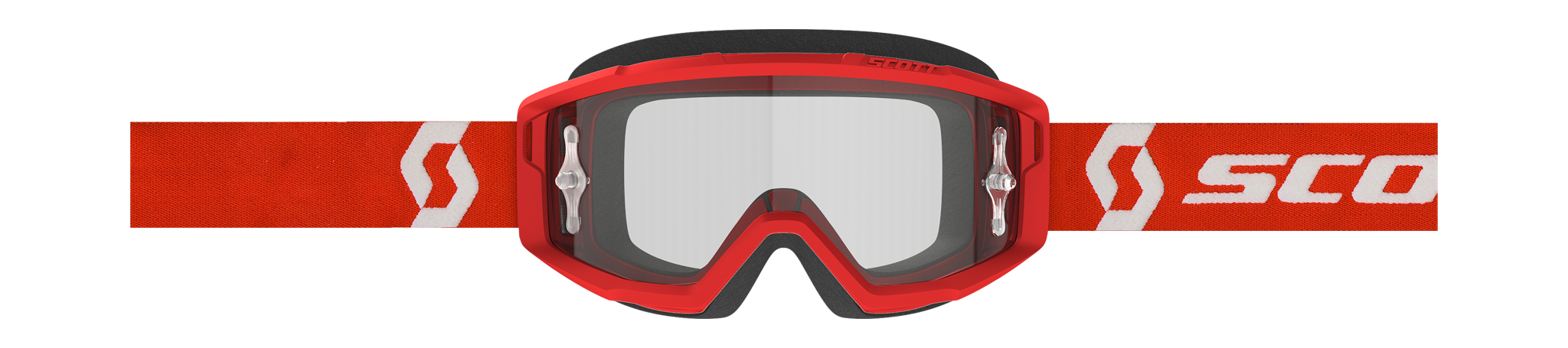 Scott Crossbril Primal - Rood / Wit - Clear Lens