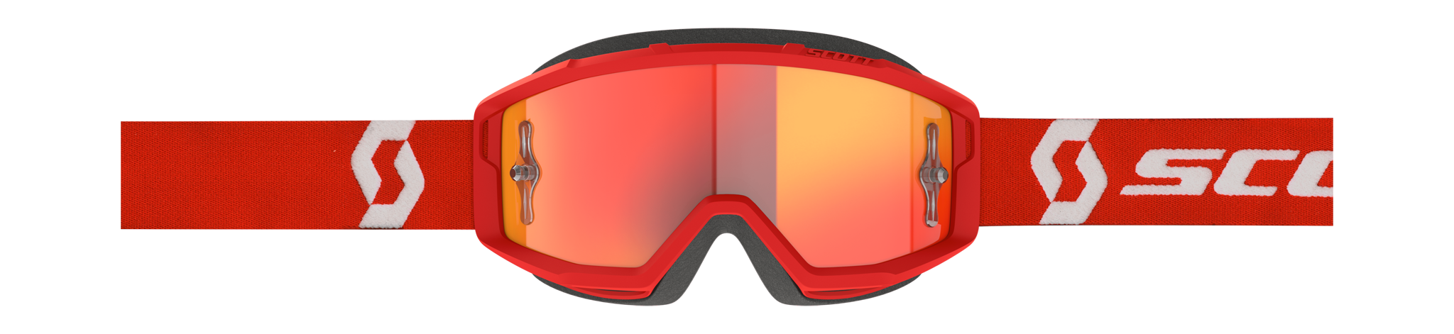 Scott Crossbril Primal - Rood / Wit - Spiegel Oranje Lens