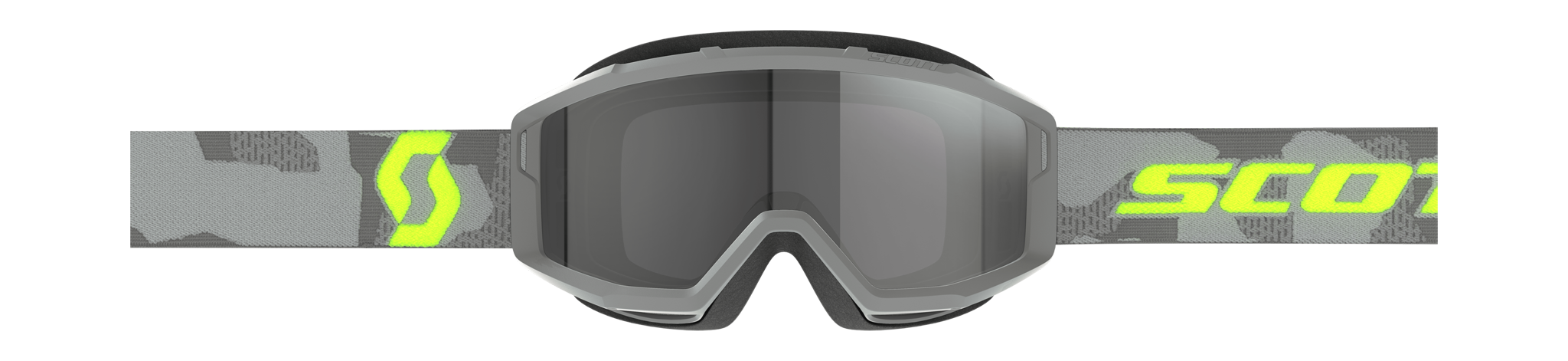 Scott Crossbril Primal Sand Dust - Grijs / Neon Geel - Donker Grijs Lens