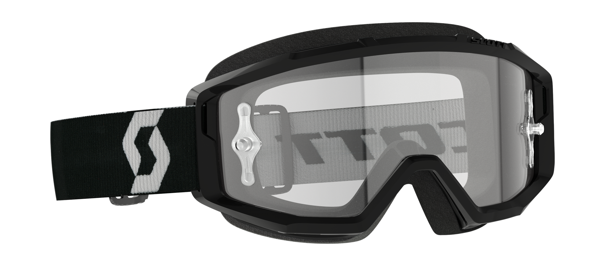 Scott Crossbril Primal - Zwart / Wit - Clear Lens