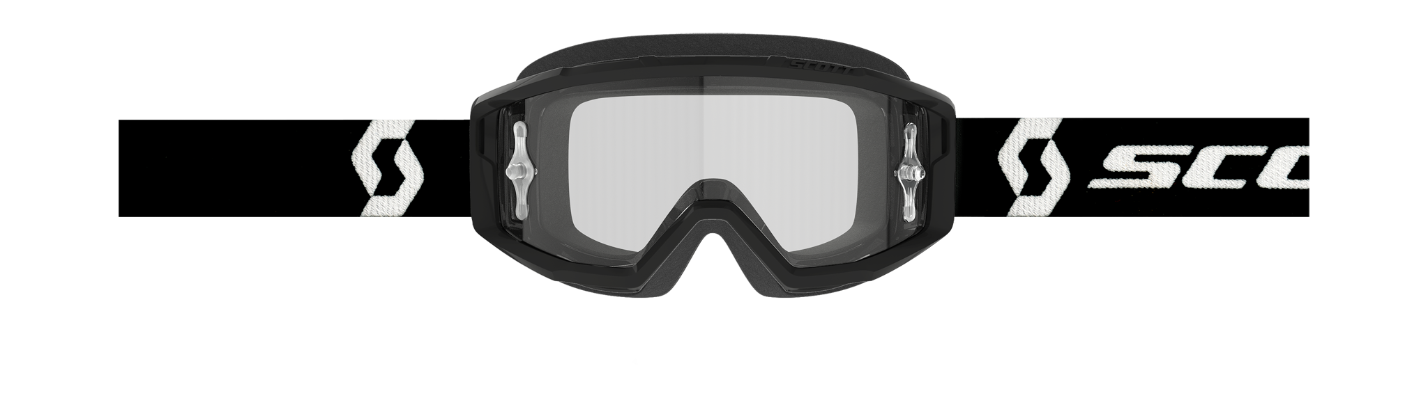 Scott Crossbril Primal - Zwart / Wit - Clear Lens