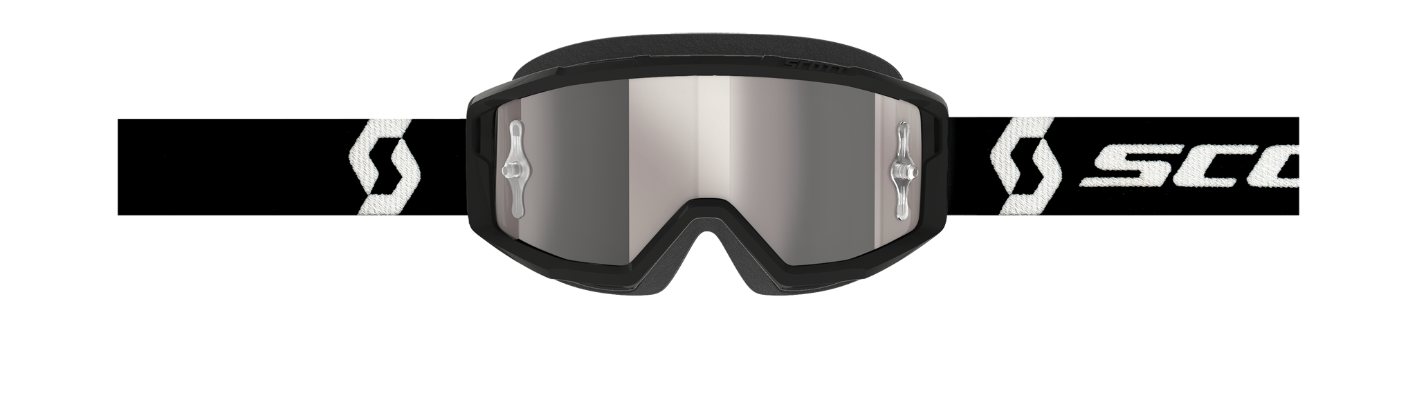 Scott Crossbril Primal - Zwart / Wit - Spiegel Zilver Lens