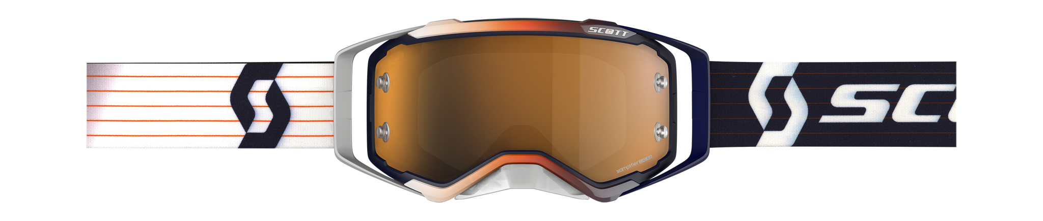 Scott Crossbril Prospect - Blauw / Oranje - Amplifier Spiegel Goud Lens