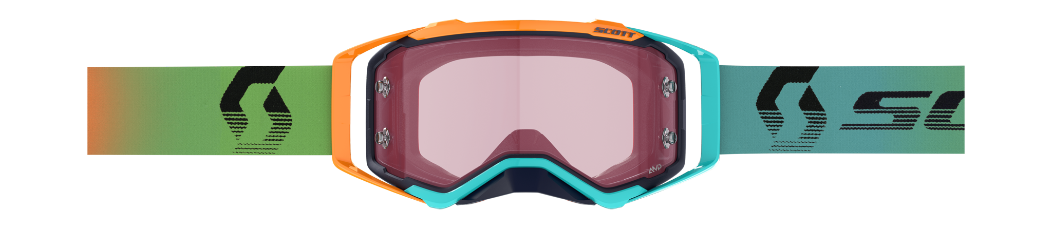 Scott Crossbril Prospect - Blauw / Oranje - Amplifier Spiegel Rose Lens