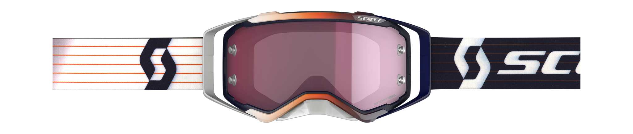 Scott Crossbril Prospect - Blauw / Wit - Amplifier Spiegel Rose Lens