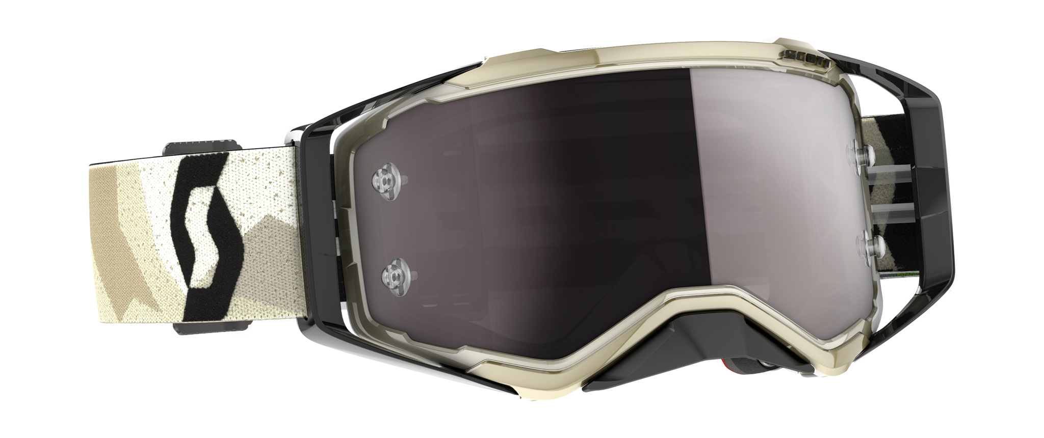 Scott Crossbril Prospect - Camo Beige / Zwart - Spiegel Zilver Lens