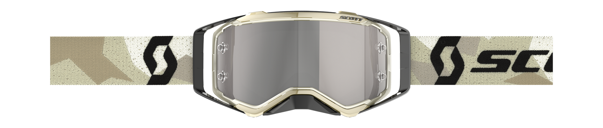 Scott Crossbril Prospect - Camo Beige / Zwart - Spiegel Zilver Lens
