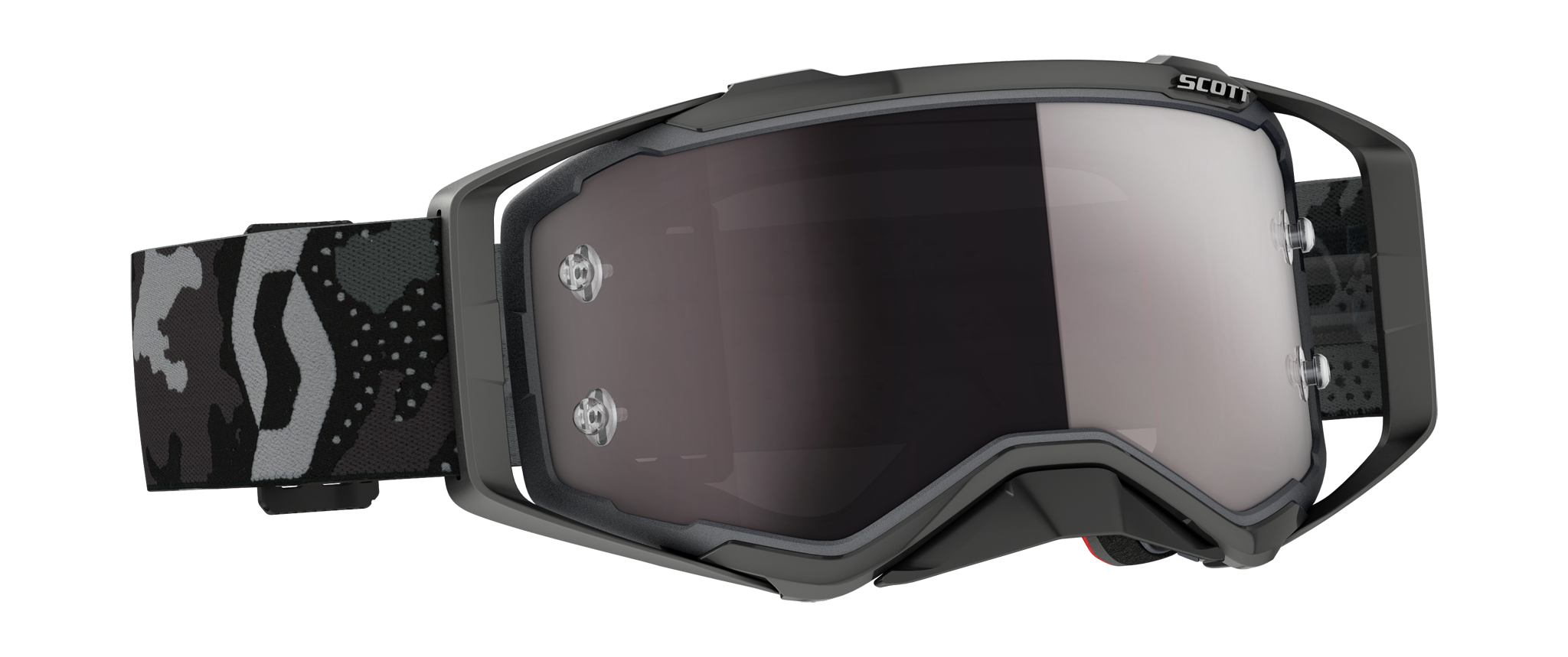 Scott Crossbril Prospect - Donker Grijs / Zwart - Spiegel Zilver Lens