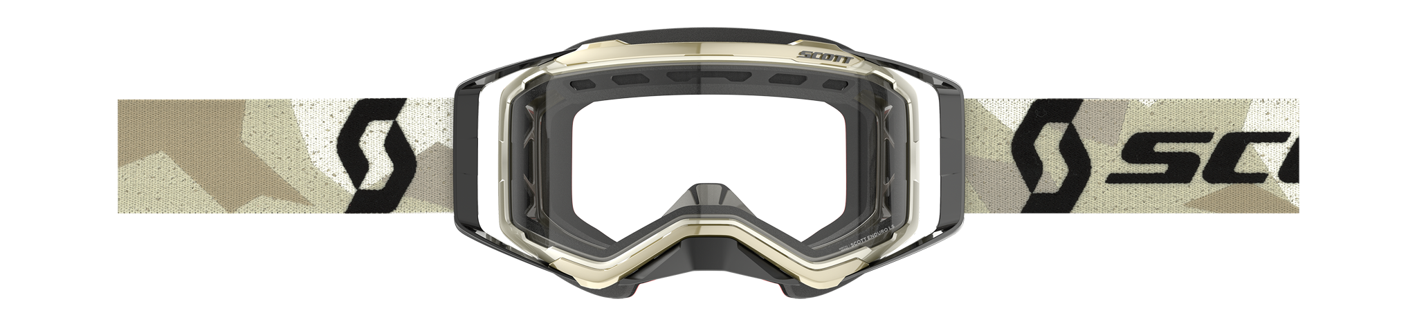 Scott Crossbril Prospect Enduro - Camo Beige / Zwart - Light Sensitive Grijs Lens