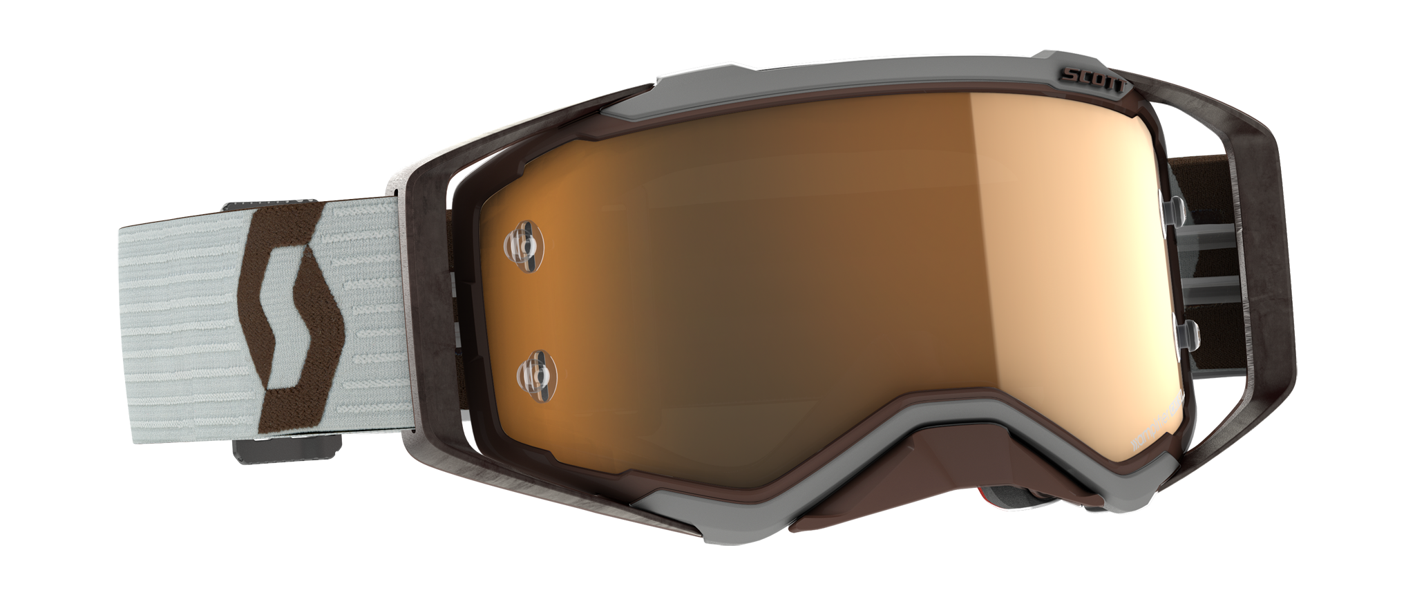 Scott Crossbril Prospect - Grijs / Bruin - Amplifier Spiegel Goud Lens