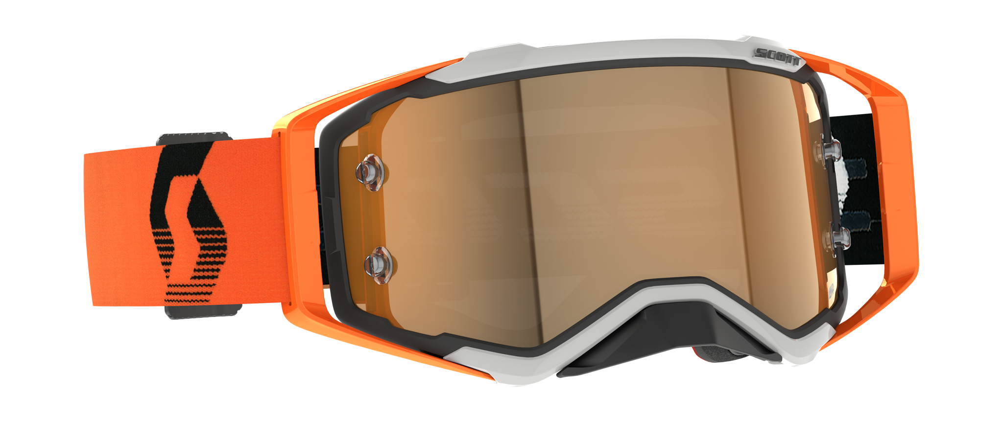 Scott Crossbril Prospect - Grijs / Oranje - Amplifier Spiegel Goud Lens