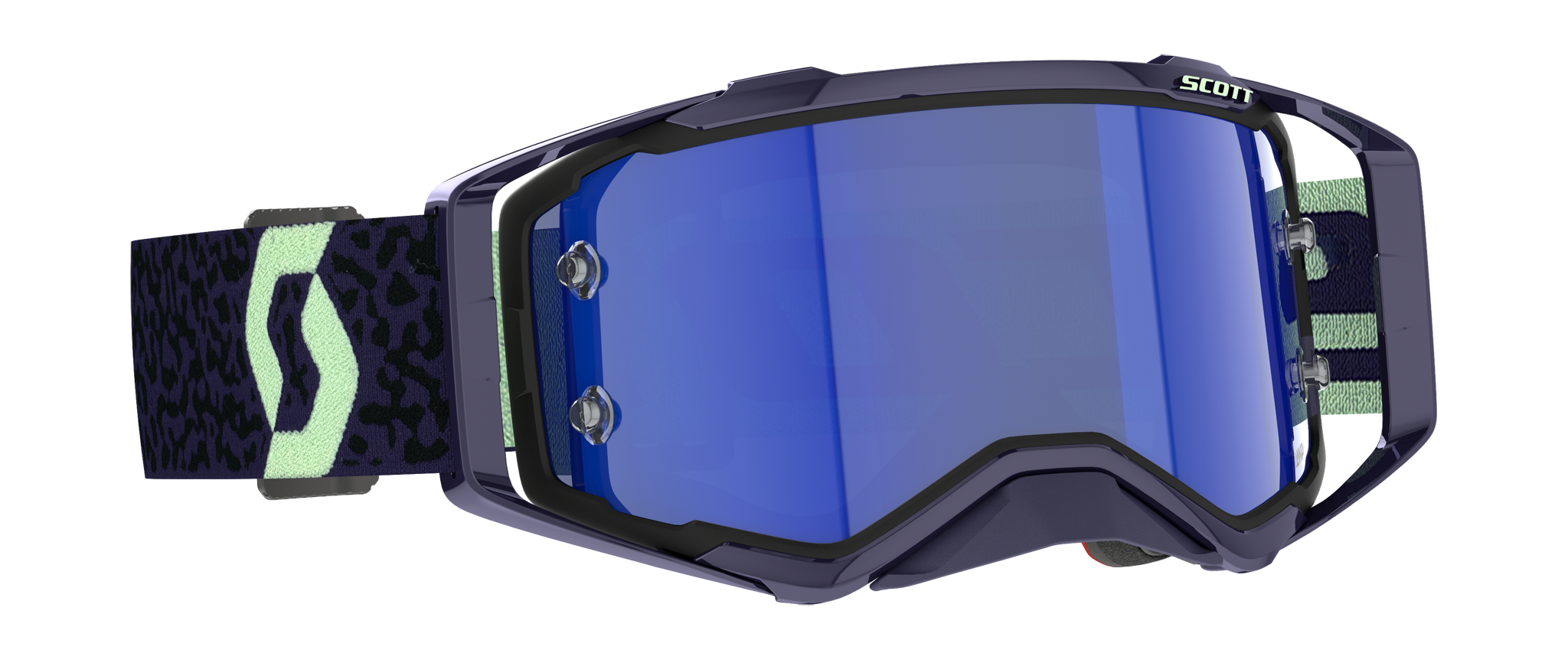 Scott Crossbril Prospect - Paars / Mint Groen - Amplifier Spiegel Blauw Lens