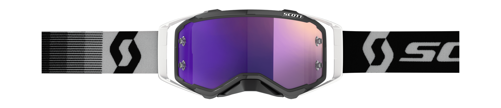 Scott Crossbril Prospect Premium - Zwart / Wit - Spiegel Paars Lens