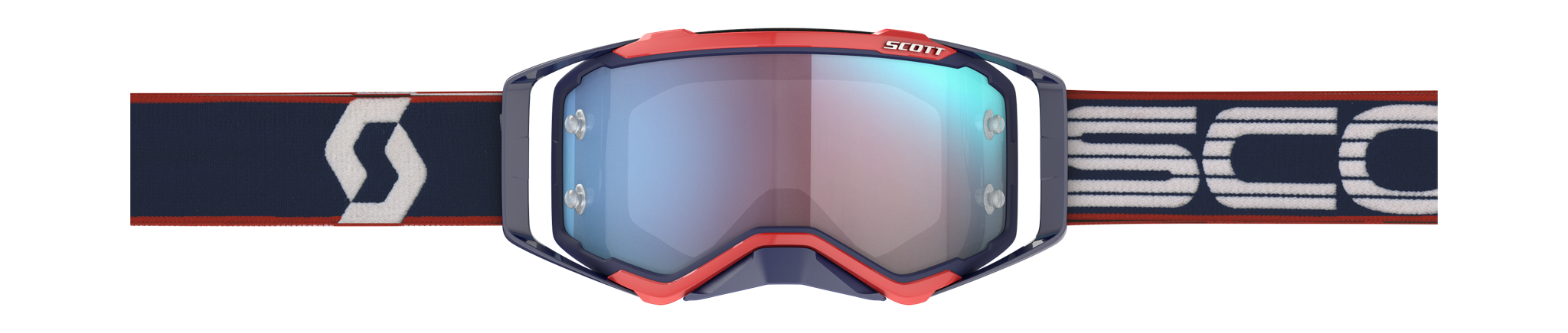 Scott Crossbril Prospect Retro - Blauw / Rood - Spiegel Electric Blauw Lens