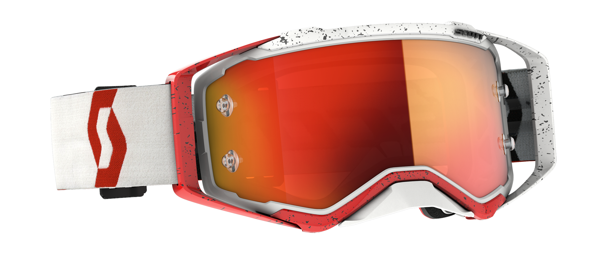 Scott Crossbril Prospect - Rood / Wit - Spiegel Oranje Lens