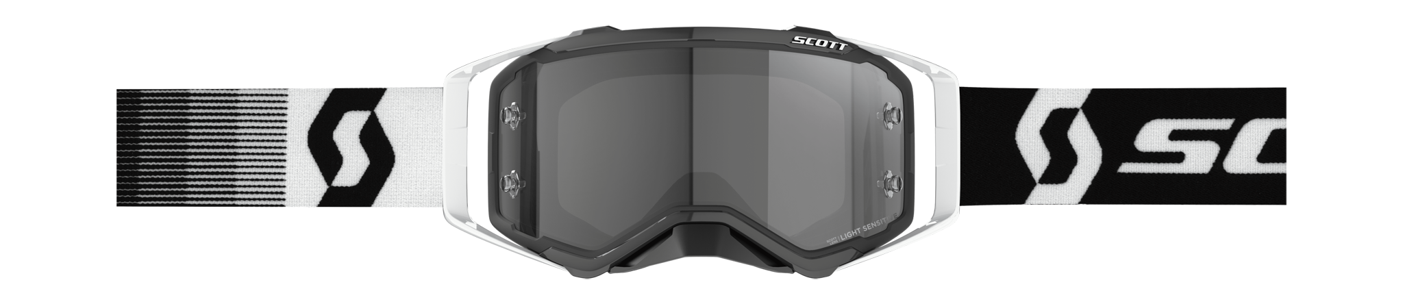 Scott Crossbril Prospect Sand Dust Premium - Zwart / Wit - Light Sensitive Grijs Lens
