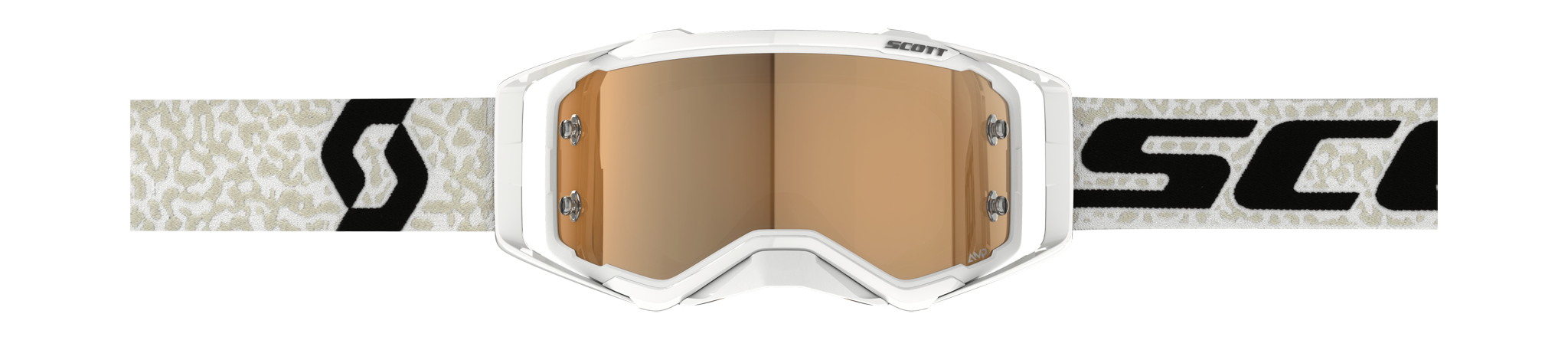 Scott Crossbril Prospect - Wit / Zwart - Amplifier Spiegel Goud Lens