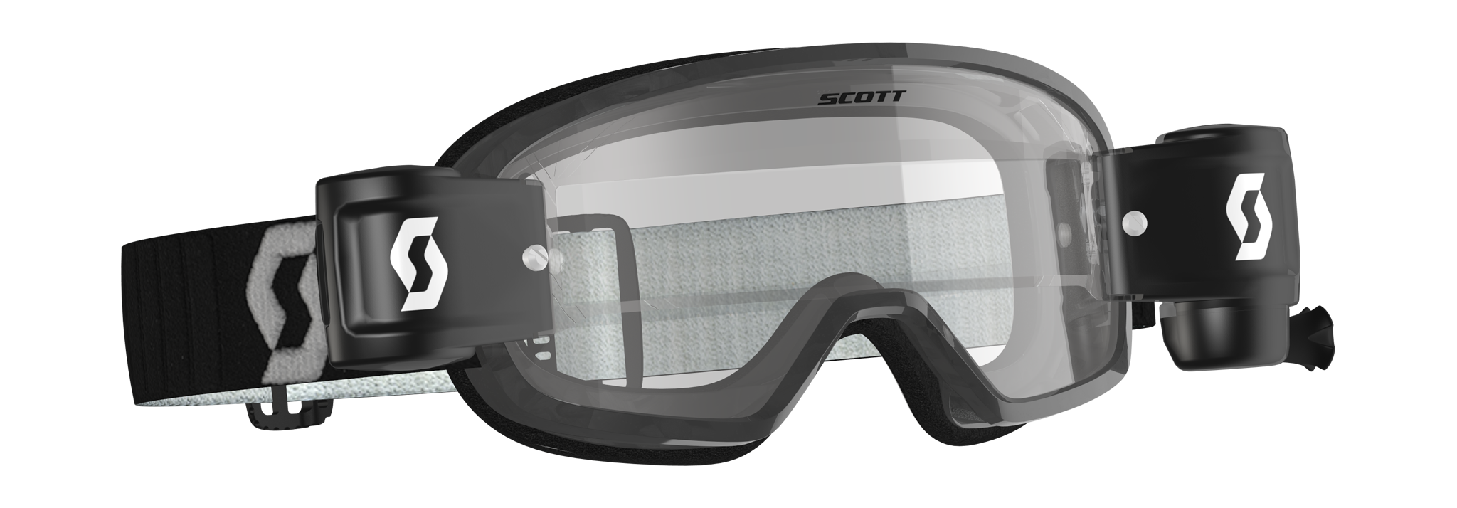 Scott Crossbril Roll-Off Buzz MX Pro WFS - Zwart / Grijs - Clear Lens