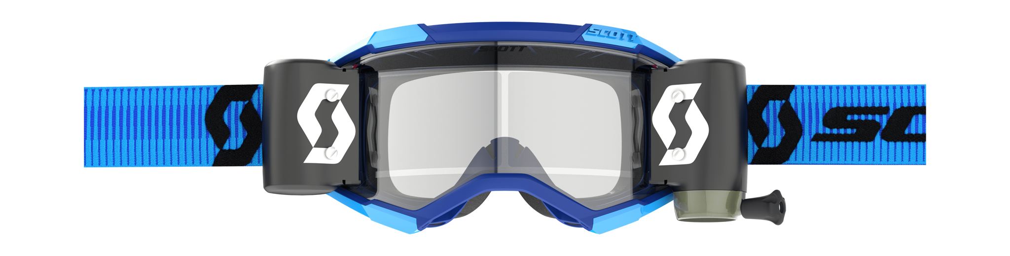 Scott Crossbril Roll-Off Fury WFS - Blauw / Zwart - Clear Lens