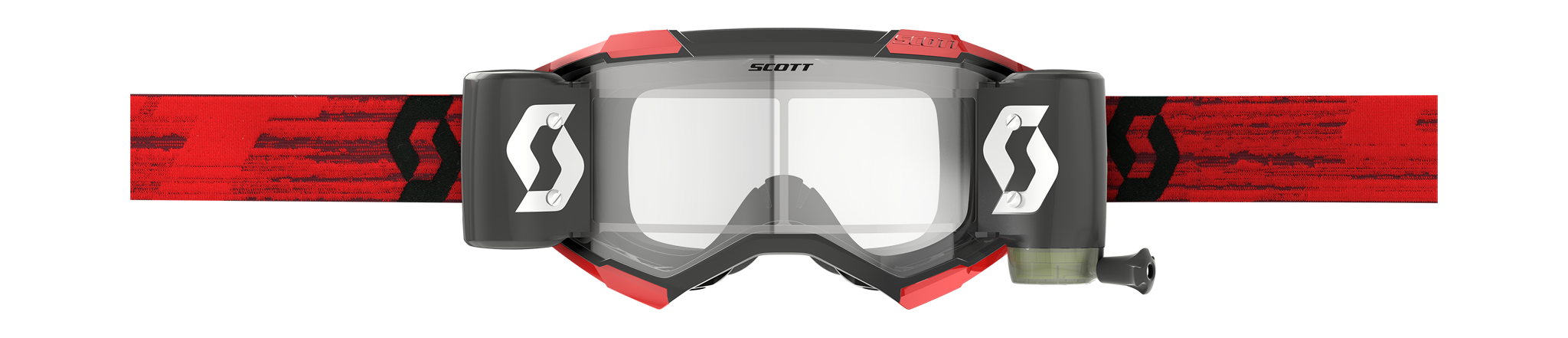Scott Crossbril Roll-Off Fury WFS - Donker Rood - Clear Lens