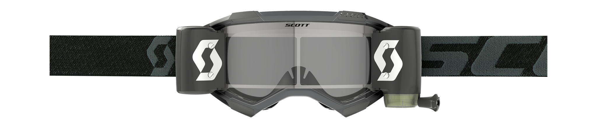 Scott Crossbril Roll-Off Fury WFS - Zwart - Clear Lens