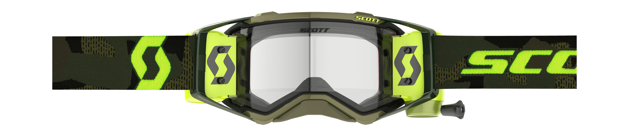 Scott Crossbril Roll-Off Prospect Super WFS Kaki - Groen / Neon Geel - Clear Lens