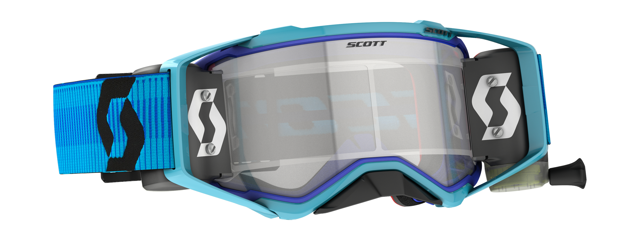 Scott Crossbril Roll-Off Prospect WFS - Blauw / Zwart - Clear Lens