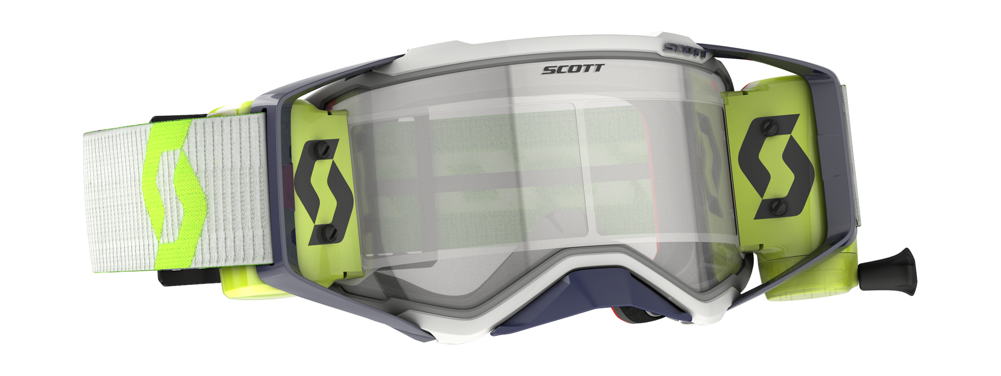 Scott Crossbril Roll-Off Prospect WFS - Grijs / Geel - Clear Lens